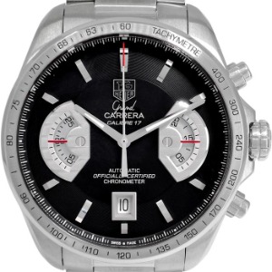 TAG HEUER Grand Carrera Chronograph Chronometer Calibre 17 기계식자동 남성용스틸 43mm CAV511A