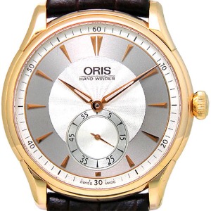 ORIS Artelier Hand Winding Small Second 18K Rose Gold 기계식수동 남성용 40mm 396 7580 6051L